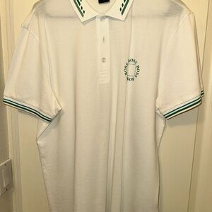 Hugo Boss White Polo with Green Details
